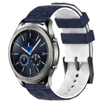 22mm 축구 패턴 투톤 실리콘 시계 밴드, Samsung Galaxy Watch3 45mm용, Samsung Galaxy Watch 46mm용, Samsung Gear S3 Classic용, Samsung Gear S3 Frontier용