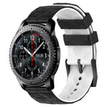 22mm 축구 패턴 투톤 실리콘 시계 밴드, Samsung Galaxy Watch3 45mm용, Samsung Galaxy Watch 46mm용, Samsung Gear S3 Classic용, Samsung Gear S3 Frontier용