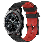 22mm 축구 패턴 투톤 실리콘 시계 밴드, Samsung Galaxy Watch3 45mm용, Samsung Galaxy Watch 46mm용, Samsung Gear S3 Classic용, Samsung Gear S3 Frontier용