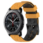 22mm 축구 패턴 투톤 실리콘 시계 밴드, Samsung Galaxy Watch3 45mm용, Samsung Galaxy Watch 46mm용, Samsung Gear S3 Classic용, Samsung Gear S3 Frontier용