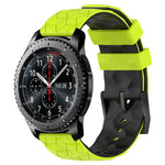 22mm 축구 패턴 투톤 실리콘 시계 밴드, Samsung Galaxy Watch3 45mm용, Samsung Galaxy Watch 46mm용, Samsung Gear S3 Classic용, Samsung Gear S3 Frontier용