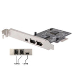 PCI-E 3포트 1394a 1394b 파이어와이어 확장 카드, 2 x 6핀 + 1 x 4핀, 데스크탑 PC용, 1394a+1394b