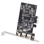 PCI-E 3포트 1394a 1394b 파이어와이어 확장 카드, 2 x 6핀 + 1 x 4핀, 데스크탑 PC용, 1394a+1394b