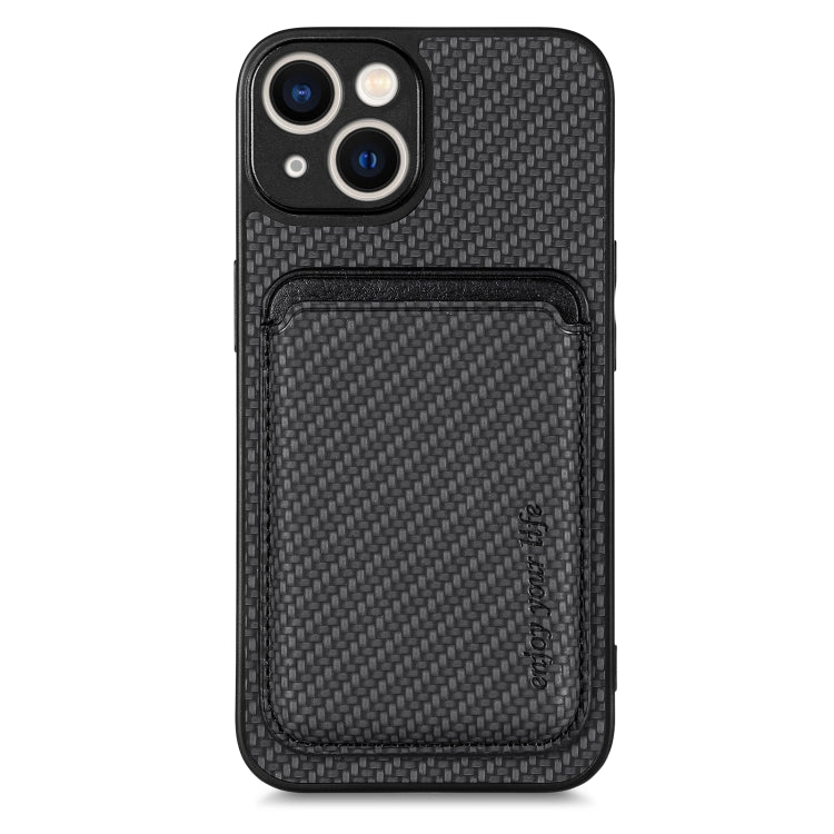 Carbon Fiber Leather Card Magsafe Magnetic Phone Case, For iPhone 14 Pro, For iPhone 14 Pro Max