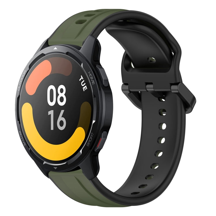 22mm Convex Loop Two-Color Silicone Watch Band, For Xiaomi Watch S1 Active, For Xiaomi MI Watch Color 2, For Xiaomi MI Watch Sport, For Xiaomi MI Watch Color