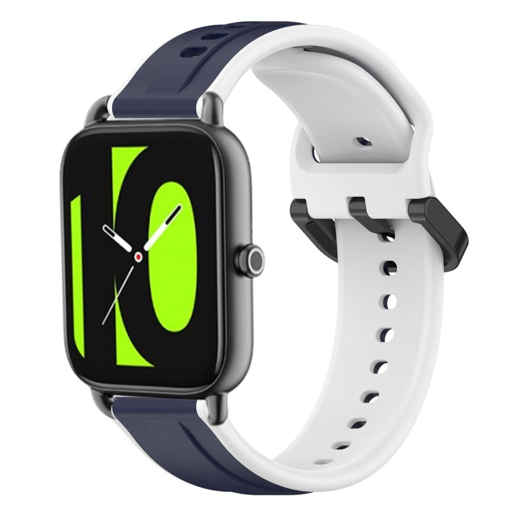 22mm Convex Loop Two-Color Silicone Watch Band, For Xiaomi Haylou RT2 LS10, For  Xiaomi Haylou RS4 LS12