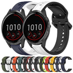 22mm Convex Loop Two-Color Silicone Watch Band, For Garmin Vivoactive4