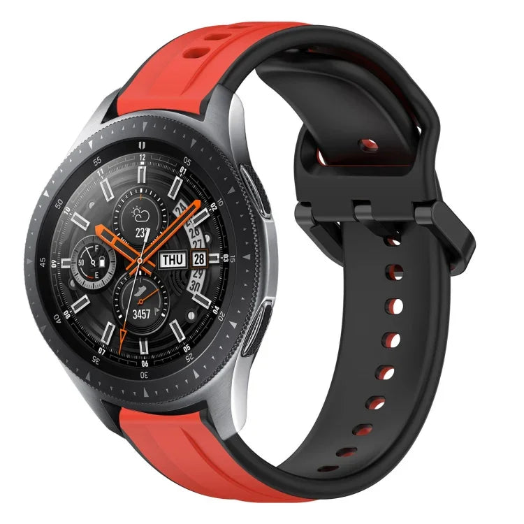 22mm 볼록 루프 투톤 실리콘 시계줄, 삼성 갤럭시 워치3 45mm용, 삼성 갤럭시 워치 46mm용, 삼성 기어 S3 클래식용, 삼성 기어 S3 프론티어용