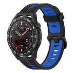 22mm Vertical Two-Color Silicone Watch Band, For Garmin Vivoactive4