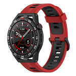 22mm Vertical Two-Color Silicone Watch Band, For Garmin Vivoactive4