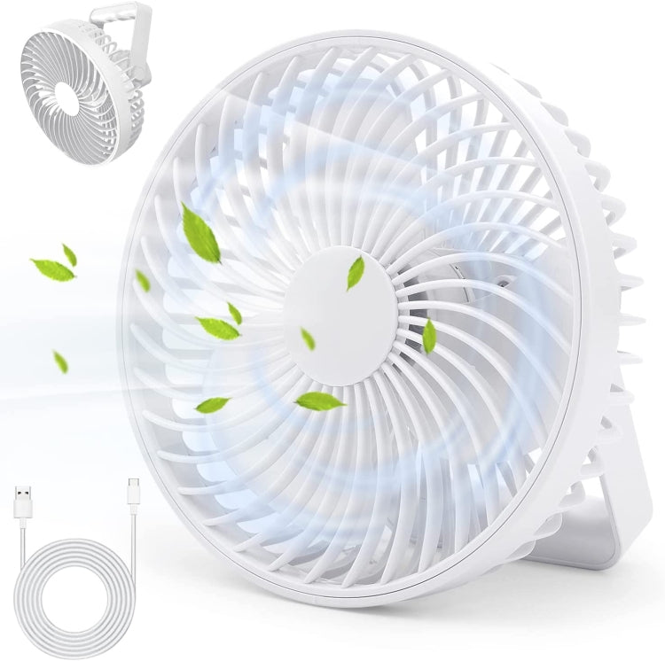 다기능 LED 충전식 야외 휴대용 텐트 캠핑 선풍기, 블랙, 화이트