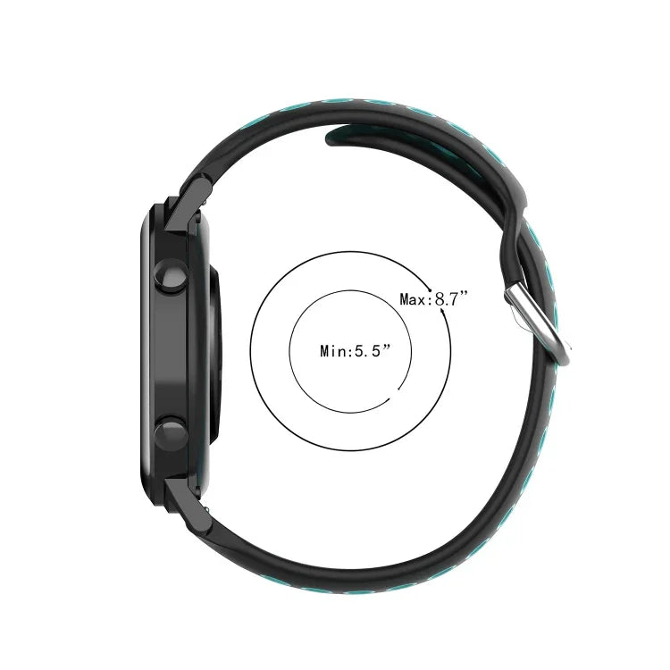 22mm 통기성 좋은 펀칭 스포츠 실리콘 시계줄, 삼성 갤럭시 워치3 45mm용, 삼성 기어 S3 클래식용, 삼성 기어 S3 프론티어용