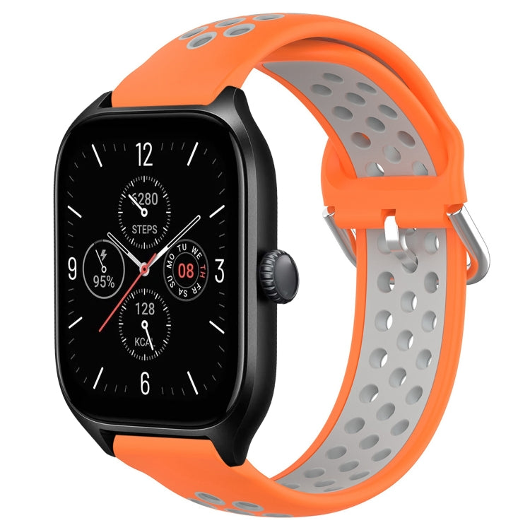 20mm Perforated Breathable Sports Silicone Watch Band, For Amazfit GTS 4, For Amazfit GTS 3, For Amazfit GTS 2E
