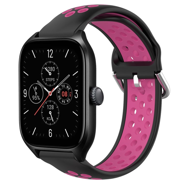 20mm Perforated Breathable Sports Silicone Watch Band, For Amazfit GTS 4, For Amazfit GTS 3, For Amazfit GTS 2E