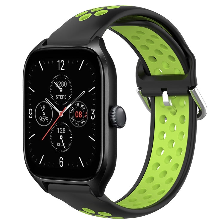 20mm Perforated Breathable Sports Silicone Watch Band, For Amazfit GTS 4, For Amazfit GTS 3, For Amazfit GTS 2E