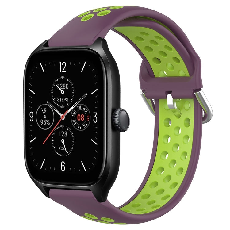 20mm Perforated Breathable Sports Silicone Watch Band, For Amazfit GTS 4, For Amazfit GTS 3, For Amazfit GTS 2E