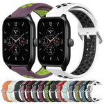 20mm Perforated Breathable Sports Silicone Watch Band, For Amazfit GTS 4, For Amazfit GTS 3, For Amazfit GTS 2E