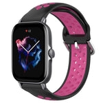 20mm Perforated Breathable Sports Silicone Watch Band, For Amazfit GTS 4, For Amazfit GTS 3, For Amazfit GTS 2E