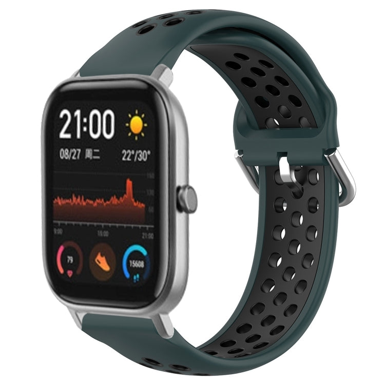 20mm Perforated Breathable Sports Silicone Watch Band, For Amazfit GTS 2 Mini, For Amazfit GTS 2, For Amazfit GTS