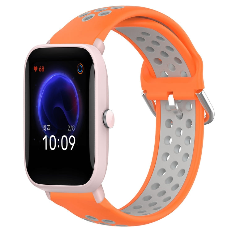 20mm Perforated Breathable Sports Silicone Watch Band, For Amazfit GTR 42MM, For Amazfit Pop Pro, For Amazfit Pop
