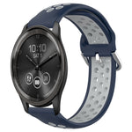 20mm Perforated Breathable Sports Silicone Watch Band, For Garmin Vivomove Trend, For Garmin Vivomove Sport, For Garmin Vivoactive3
