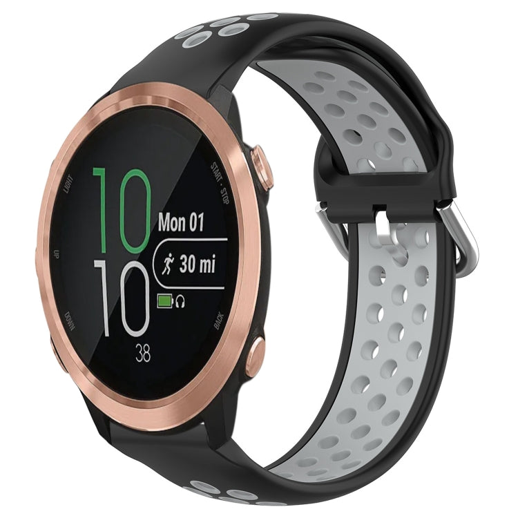 20mm Perforated Breathable Sports Silicone Watch Band, For Garmin Forerunner 245, For Garmin Forerunner 245 Music, For Garmin Forerunner 645