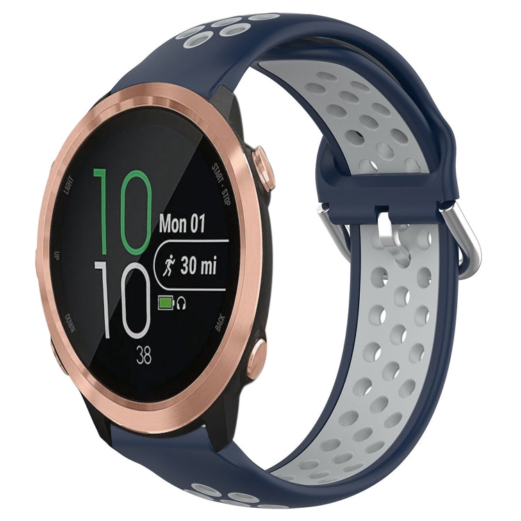 20mm Perforated Breathable Sports Silicone Watch Band, For Garmin Forerunner 245, For Garmin Forerunner 245 Music, For Garmin Forerunner 645