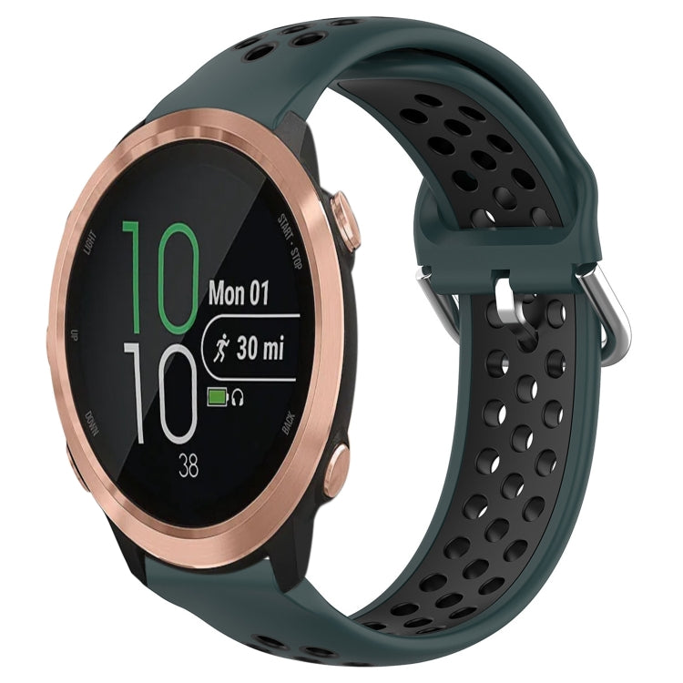 20mm Perforated Breathable Sports Silicone Watch Band, For Garmin Forerunner 645 Music, For Garmin Forerunner Sq2, For Garmin Forerunner Sq2 Music