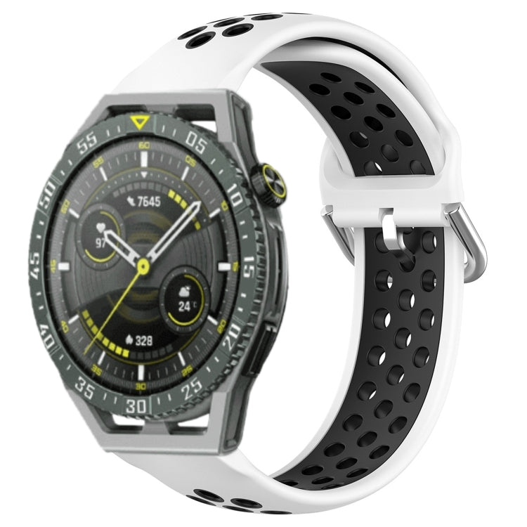 22mm Perforated Breathable Sports Silicone Watch Band, For Huawei Watch GT3 SE, For Huawei Watch GT3 Pro 46mm, For Huawei Watch Buds