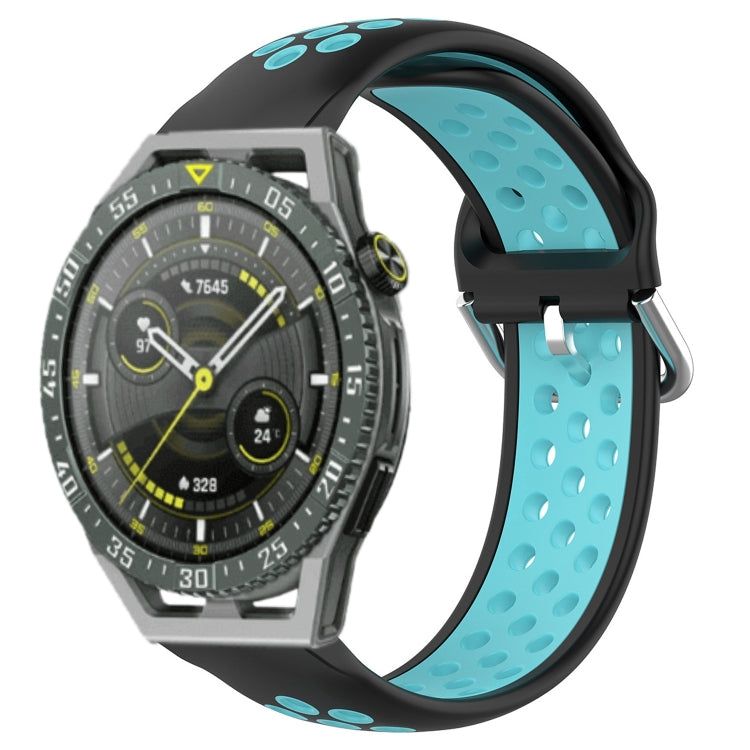 22mm Perforated Breathable Sports Silicone Watch Band, For Huawei Watch GT3 SE, For Huawei Watch GT3 Pro 46mm, For Huawei Watch Buds