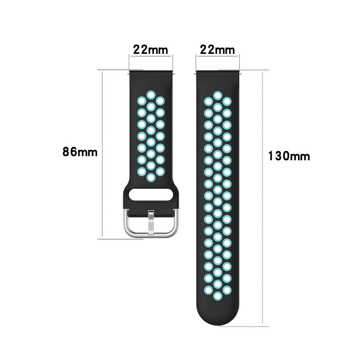 22mm Perforated Breathable Sports Silicone Watch Band, For Huawei Watch GT3 SE, For Huawei Watch GT3 Pro 46mm, For Huawei Watch Buds