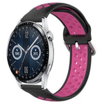 22mm Perforated Breathable Sports Silicone Watch Band, For Huawei Watch GT3 46mm, For Huawei Watch GT Runner, For Huawei Watch 3