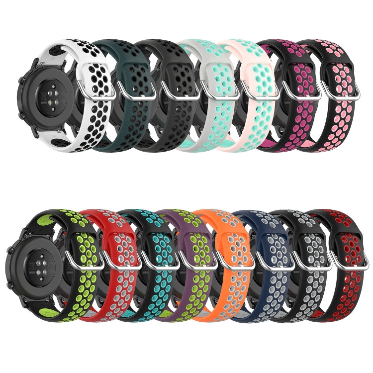 22mm Perforated Breathable Sports Silicone Watch Band, For Huawei Watch GT3 46mm, For Huawei Watch GT Runner, For Huawei Watch 3