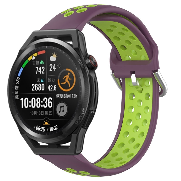 22mm Perforated Breathable Sports Silicone Watch Band, For Huawei Watch GT3 46mm, For Huawei Watch GT Runner, For Huawei Watch 3