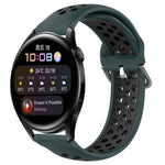 22mm Perforated Breathable Sports Silicone Watch Band, For Huawei Watch GT3 46mm, For Huawei Watch GT Runner, For Huawei Watch 3