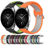 22mm Perforated Breathable Sports Silicone Watch Band, For Xiaomi Watch S2 42mm, For Xiaomi Watch S2 46mm, For Xiaomi MI Watch S1