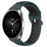 22mm Perforated Breathable Sports Silicone Watch Band, For Xiaomi Watch S2 42mm, For Xiaomi Watch S2 46mm, For Xiaomi MI Watch S1