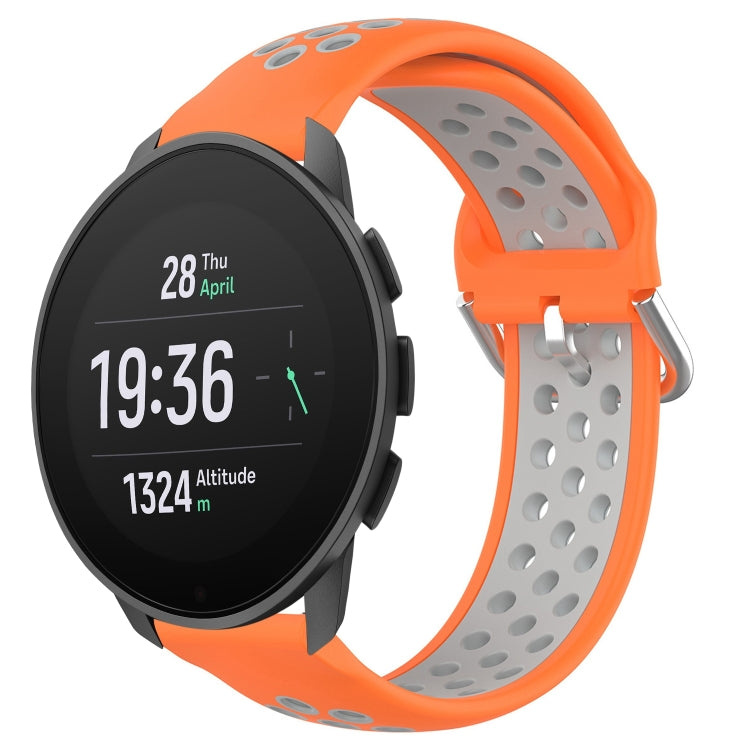 22mm Perforated Breathable Sports Silicone Watch Band, For Suunto 9 Peak Pro, For Suunto 9 Peak, For Suunto 5 Peak