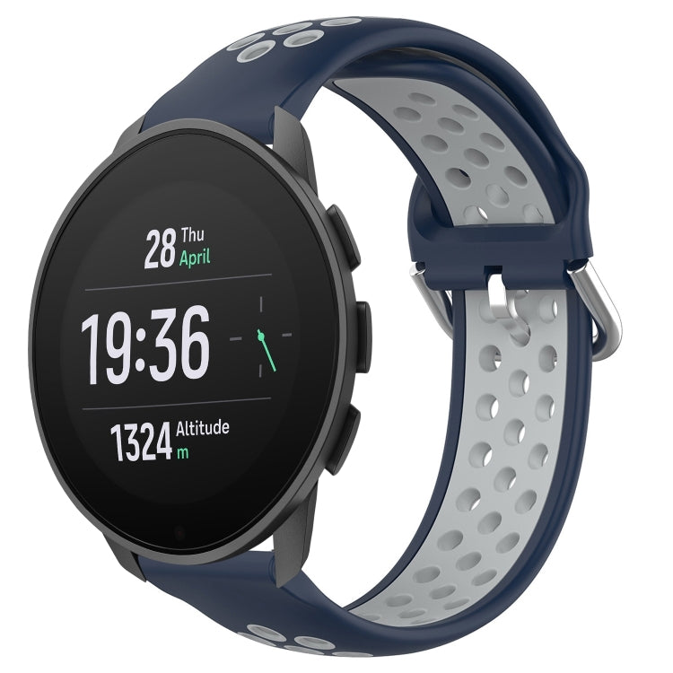 22mm Perforated Breathable Sports Silicone Watch Band, For Suunto 9 Peak Pro, For Suunto 9 Peak, For Suunto 5 Peak