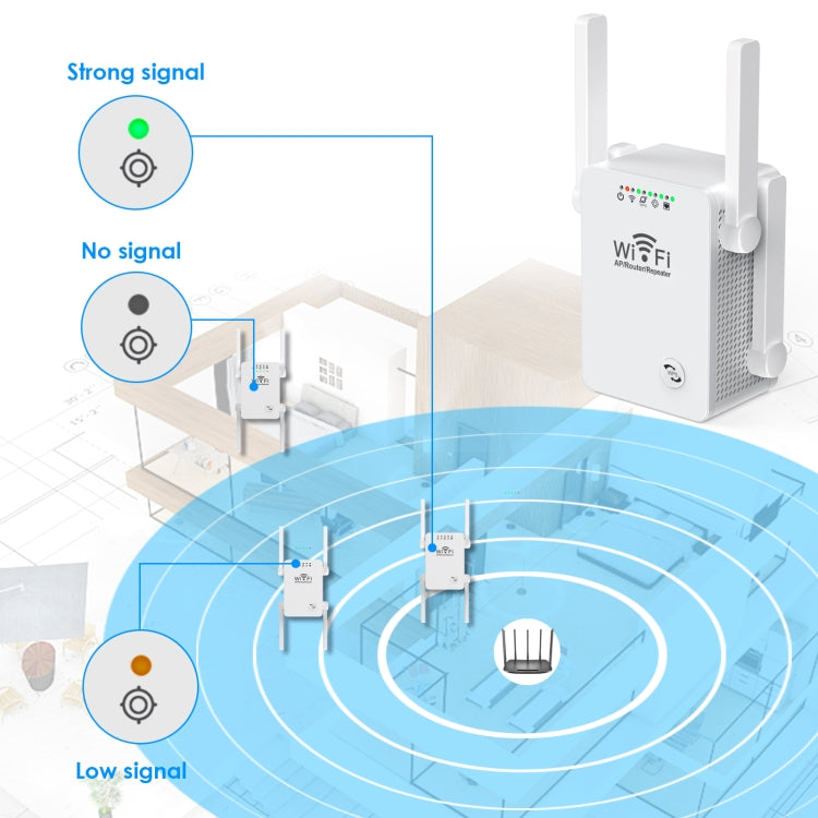 U8 300Mbps 무선 WiFi 리피터 익스텐더 라우터 Wi-Fi 신호 증폭기 WiFi 부스터, 미국 플러그, 유럽 플러그