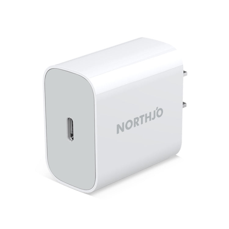 NORTHJO NOPD2000 PD 20W USB-C / Type-C 싱글 포트 고속 벽면 충전기, 미국 플러그, 유럽 플러그