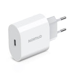 NORTHJO NOPD2000 PD 20W USB-C / Type-C 싱글 포트 고속 벽면 충전기, 미국 플러그, 유럽 플러그