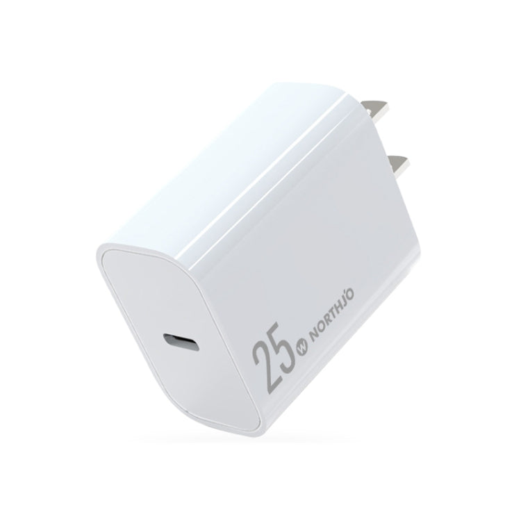 NORTHJO NOPD2501 PD 25W USB-C / Type-C 싱글 포트 고속 충전기, 미국 플러그, 유럽 플러그, 영국 플러그, 호주 플러그