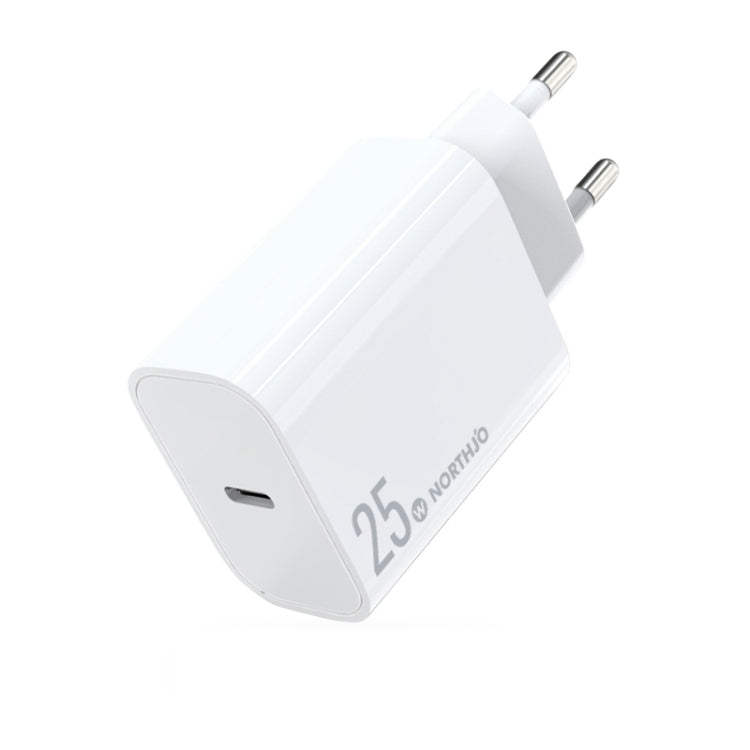 NORTHJO NOPD2501 PD 25W USB-C / Type-C 싱글 포트 고속 충전기, 미국 플러그, 유럽 플러그, 영국 플러그, 호주 플러그
