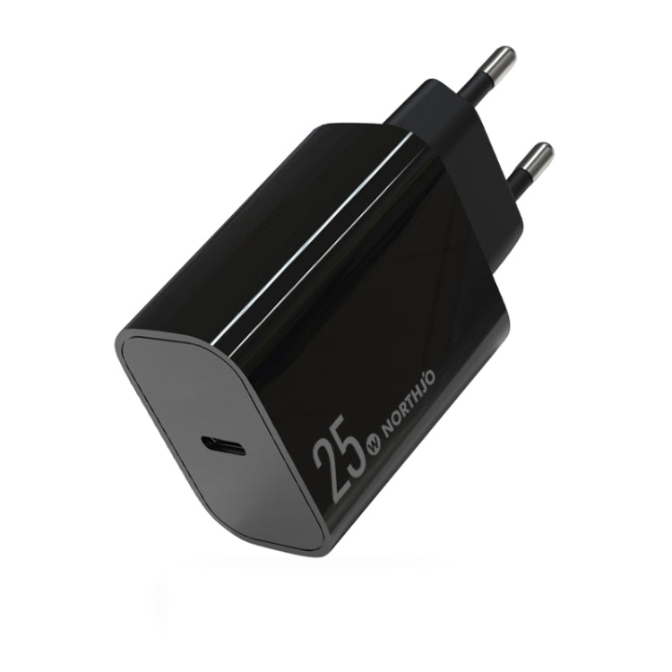 NORTHJO NOPD2501 PD 25W USB-C / Type-C 싱글 포트 고속 충전기, 미국 플러그, 유럽 플러그, 영국 플러그, 호주 플러그