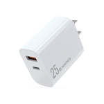 NORTHJO NOPD2502 PD 25W USB-C/Type-C + QC 3.0 USB 듀얼 포트 고속 충전기, 미국 플러그, 유럽 플러그, 영국 플러그, 호주 플러그