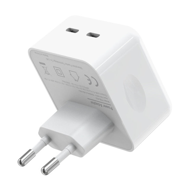 NORTHJO NOGAN3502 GaN PD PPS 35W 듀얼 USB-C / 타입-C 벽면 고속 충전기, EU 플러그, UK 플러그