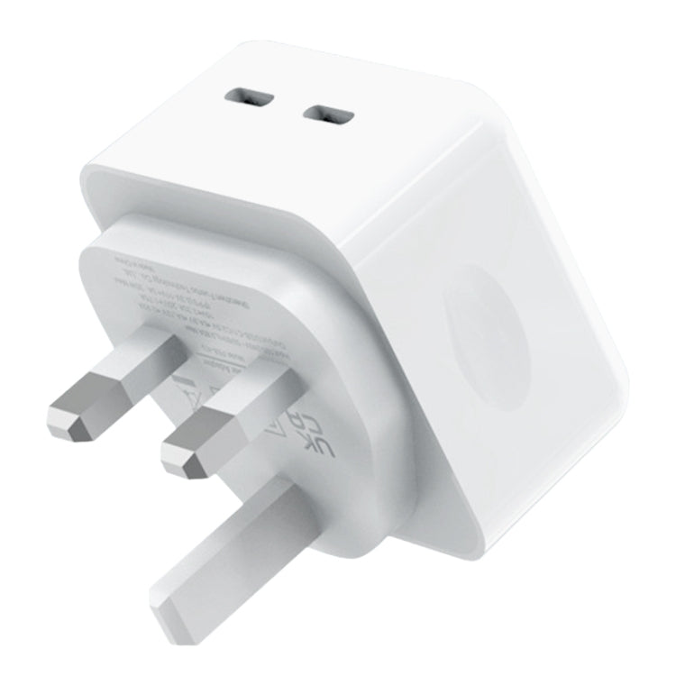 NORTHJO NOGAN3502 GaN PD PPS 35W 듀얼 USB-C / 타입-C 벽면 고속 충전기, EU 플러그, UK 플러그
