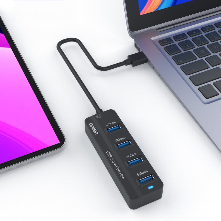 Onten 5305 4-in-1 USB3.0 4포트 허브 도킹 스테이션, 5305