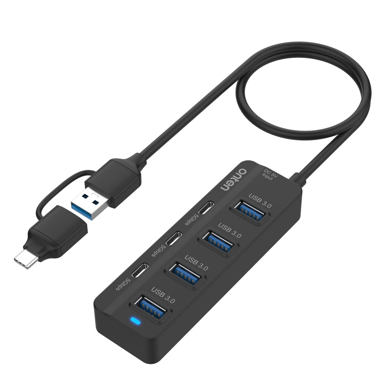 Onten UCA5306 7-in-2 USB3.0 + Type-C 7포트 허브 도킹 스테이션 OTG 기능 지원, UCA5306